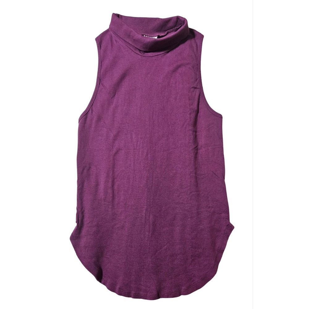 Free People Sleeveless Turtleneck Purple Made In The USA Top Women's S P